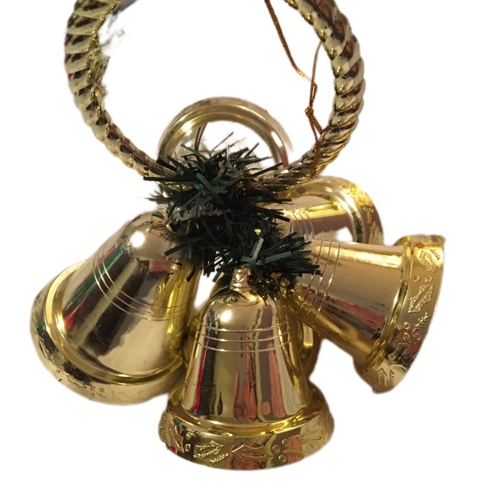 Festive Gold Bell Ornament Set